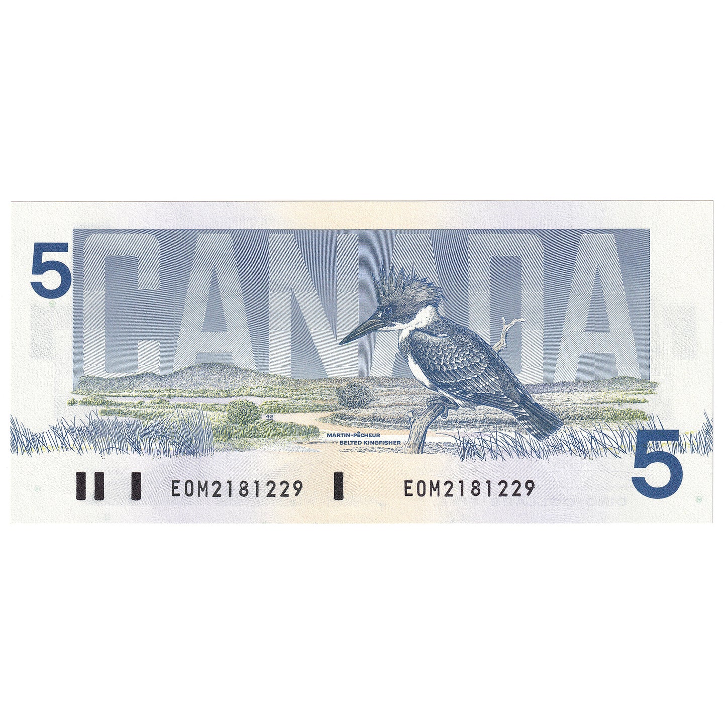 BC-56a-i 1986 Canada $5 Crow-Bouey, EOM, Uncirculated (MS60)