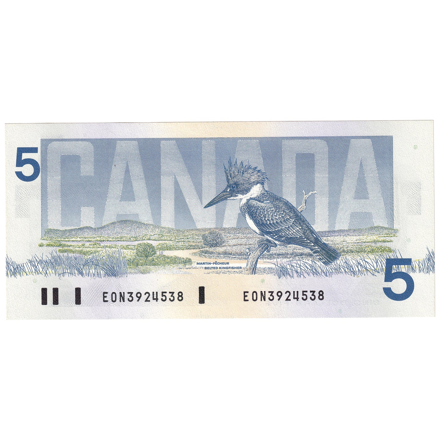BC-56a-i 1986 Canada $5 Crow-Bouey, EON, Uncirculated (MS60)