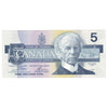 BC-56a-i 1986 Canada $5 Crow-Bouey, EOR, Almost Uncirculated (AU50)