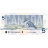 BC-56a-i 1986 Canada $5 Crow-Bouey, EOT, Uncirculated (MS60)