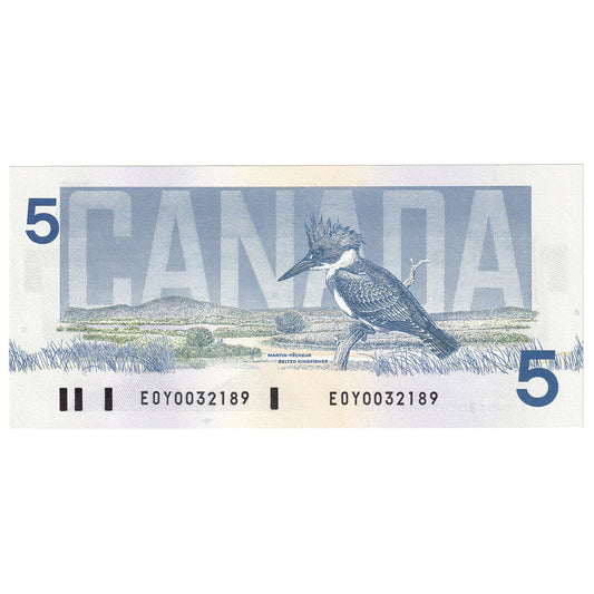 BC-56a-i 1986 Canada $5 Crow-Bouey, EOY, CUNC