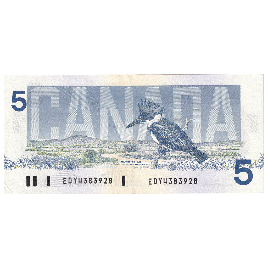 BC-56a-i 1986 Canada $5 Crow-Bouey, EOY, EF-AU (EF45)