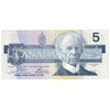 BC-56aA-i 1986 Canada $5 Crow-Bouey, ENX, Blue Back Position Number, VF-EF (VF30)