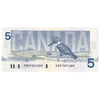 BC-56b 1986 Canada $5 Thiessen-Crow, FND, Uncirculated (MS60)