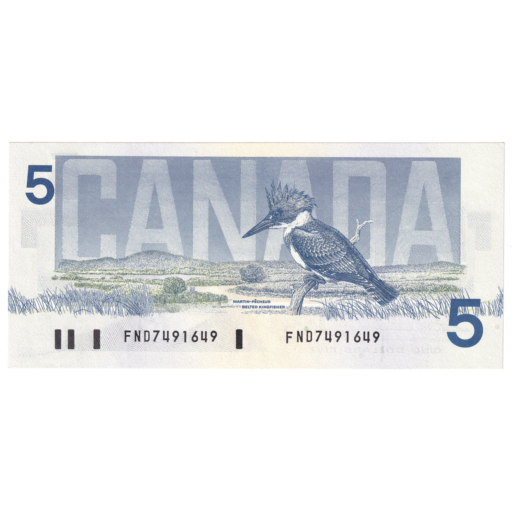 BC-56b 1986 Canada $5 Thiessen-Crow, FND, Uncirculated (MS60)