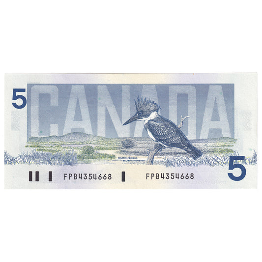 BC-56b 1986 Canada $5 Thiessen-Crow, FPB, UNC