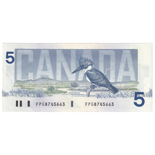 BC-56b 1986 Canada $5 Thiessen-Crow, FPG, AU