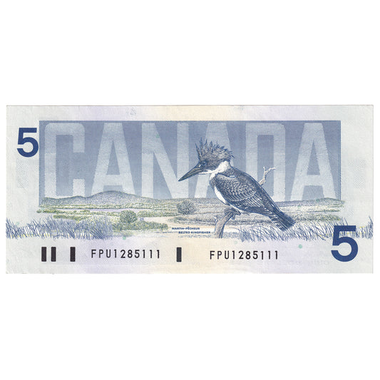 BC-56b 1986 Canada $5 Thiessen-Crow, FPU, AU