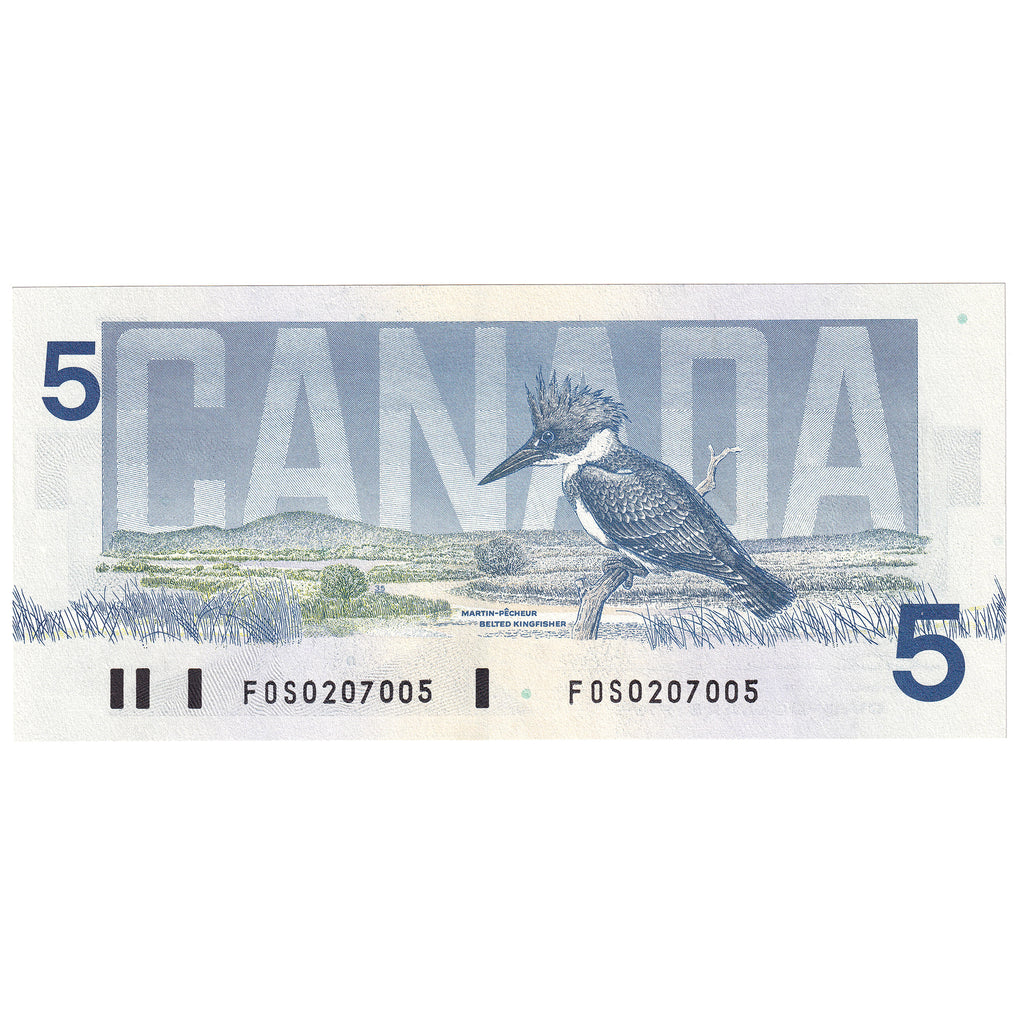 BC-56b 1986 Canada $5 Thiessen-Crow, FOS, UNC