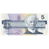BC-56b 1986 Canada $5 Thiessen-Crow, FOS, AU-UNC (AU55)