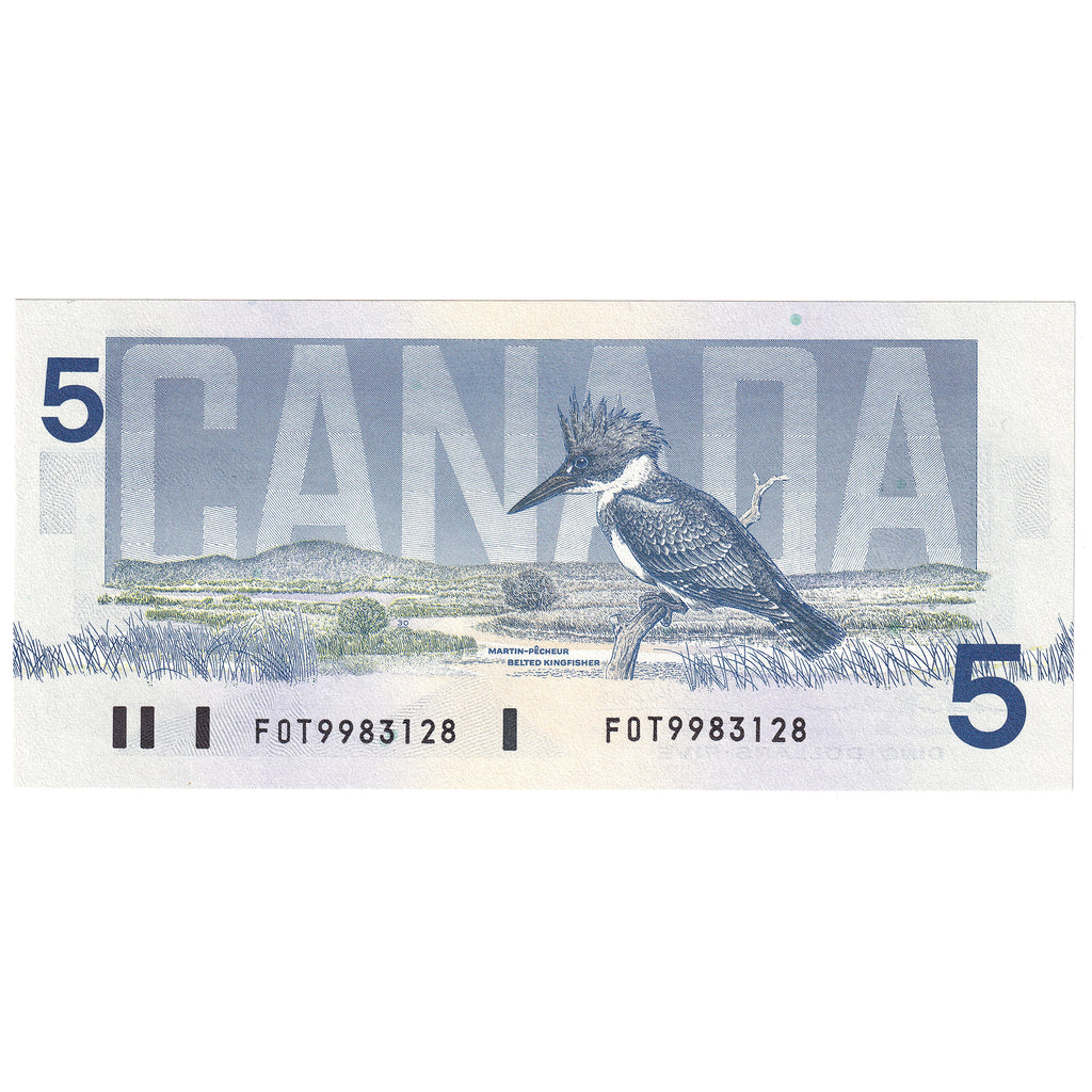 BC-56b 1986 Canada $5 Thiessen-Crow, FOT, Uncirculated (MS60)