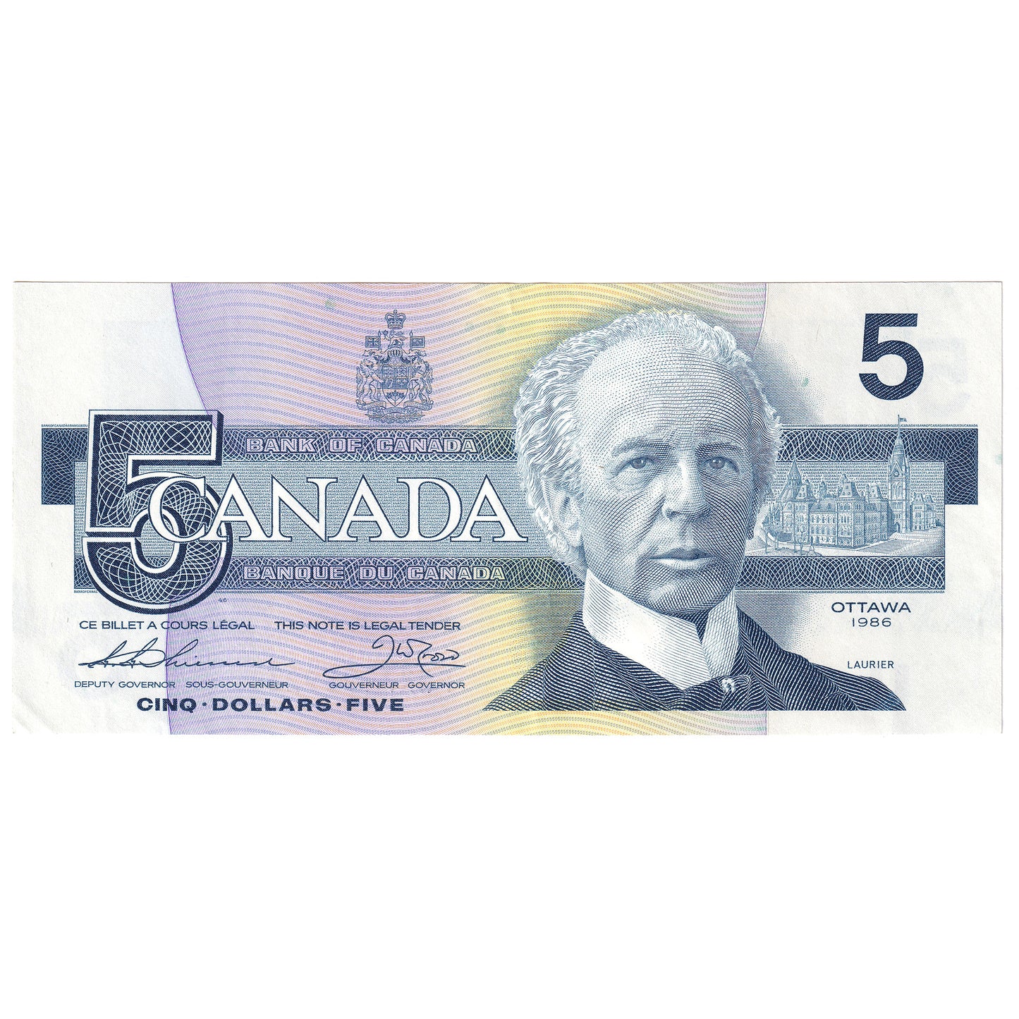 BC-56b 1986 Canada $5 Thiessen-Crow, FNX Above 7.08M, EF