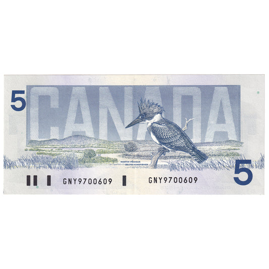 BC-56c 1986 Canada $5 Bonin-Thiessen, GNY, EF-AU
