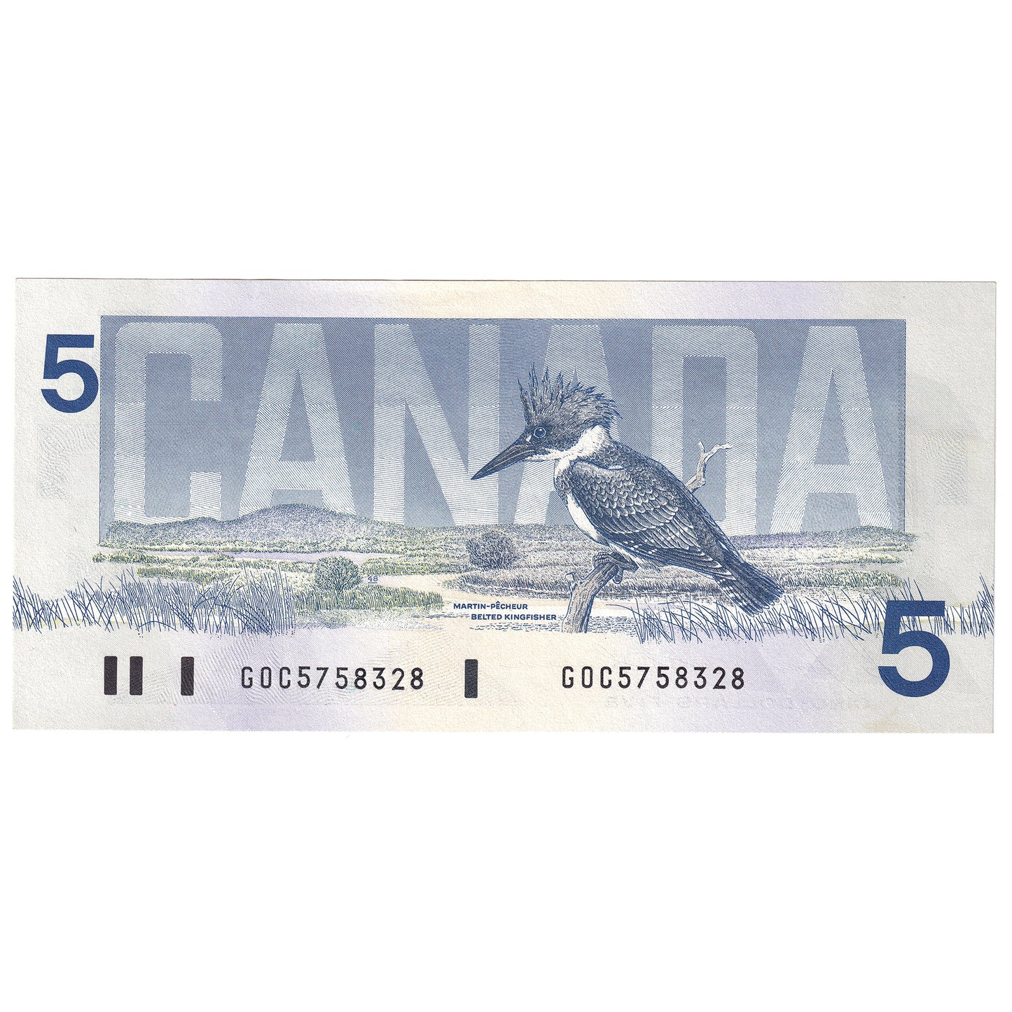 BC-56c 1986 Canada $5 Bonin-Thiessen, GOC, AU-UNC