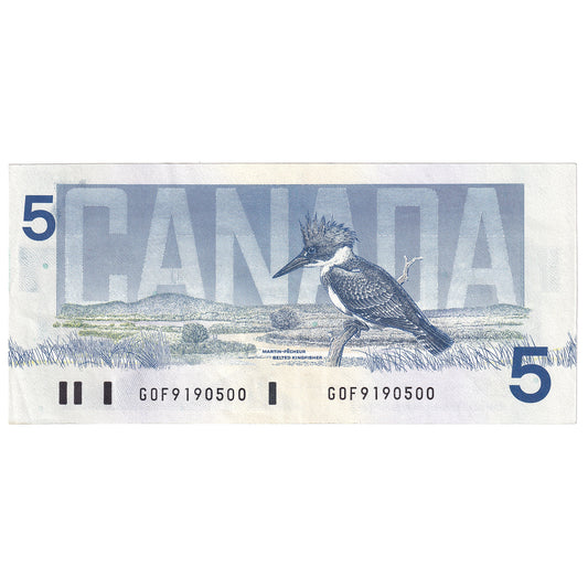 BC-56c 1986 Canada $5 Bonin-Thiessen, GOF, AU