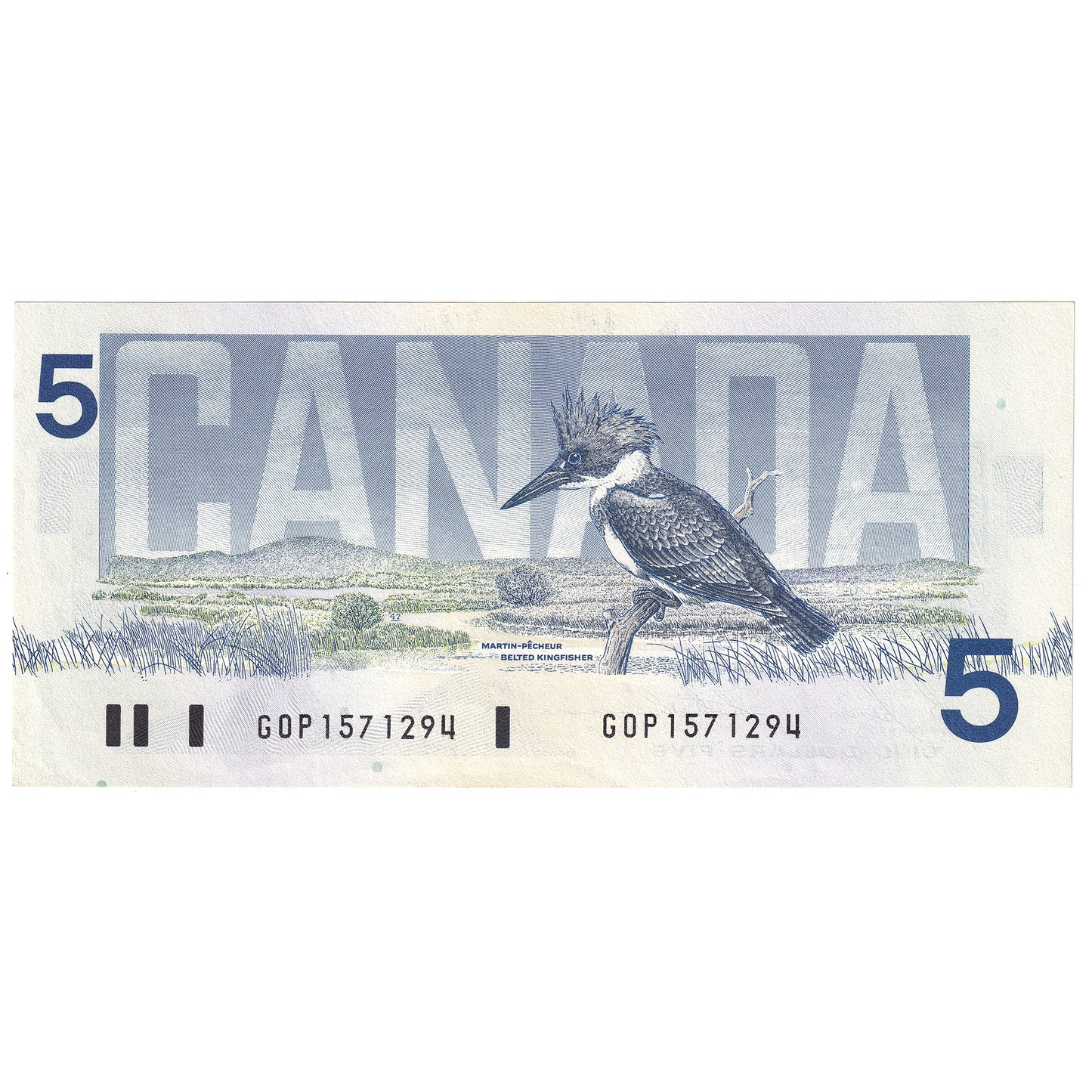BC-56c 1986 Canada $5 Bonin-Thiessen, GOP, AU-UNC