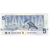 BC-56c 1986 Canada $5 Bonin-Thiessen, GOT, AU