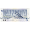 BC-56c 1986 Canada $5 Bonin-Thiessen, GOU, AU-UNC