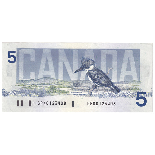 BC-56c 1986 Canada $5 Bonin-Thiessen, GPK, AU-UNC