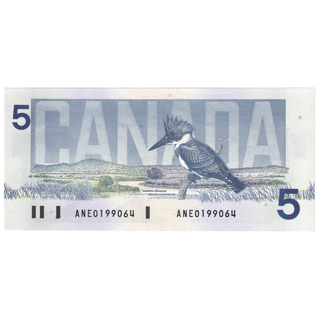 BC-56c-i 1986 Canada $5 Bonin-Thiessen, ANE, AU-UNC