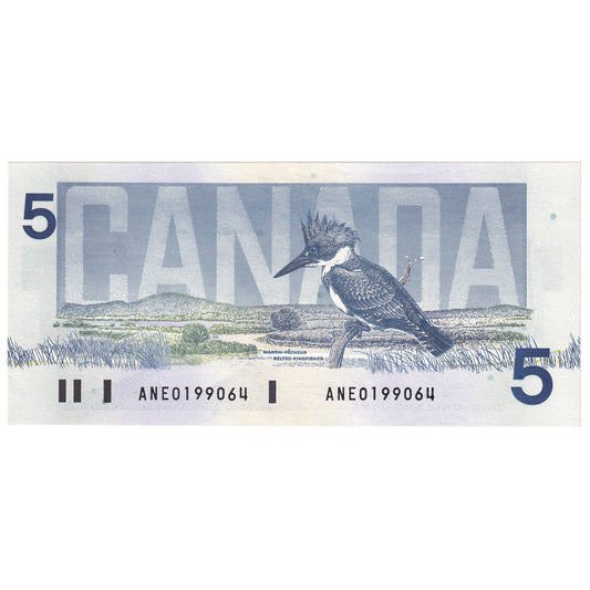 BC-56c-i 1986 Canada $5 Bonin-Thiessen, ANE, AU-UNC