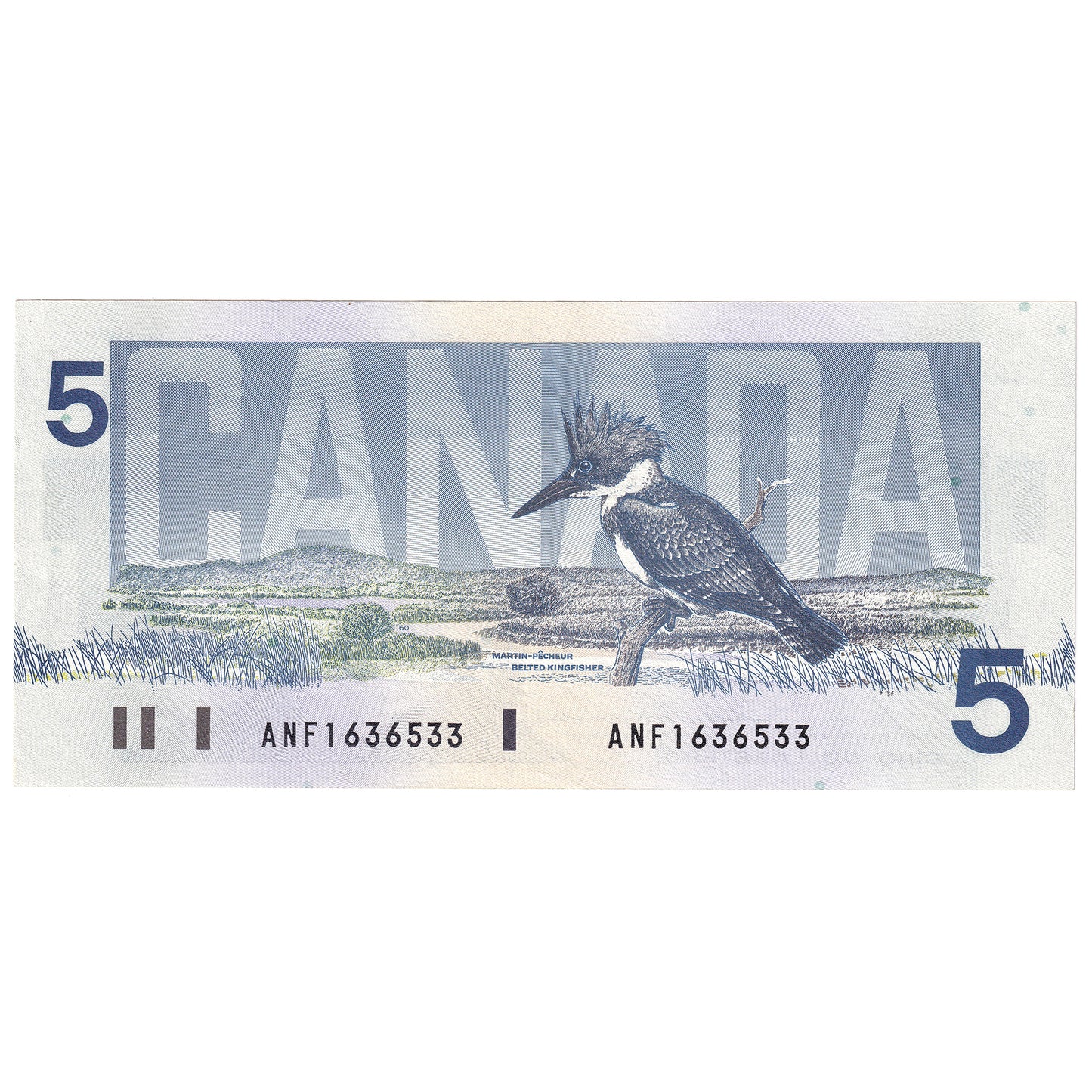 BC-56c-i 1986 Canada $5 Bonin-Thiessen, ANF, Almost Uncirculated (AU50)
