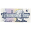 BC-56c-i 1986 Canada $5 Bonin-Thiessen, ANF, Almost Uncirculated (AU50)