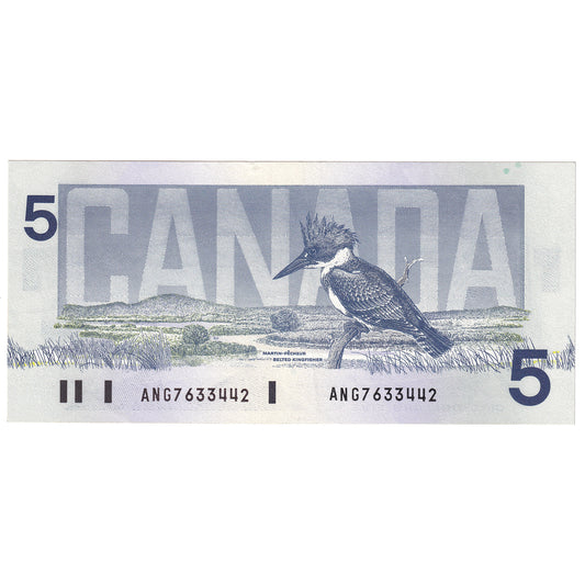 BC-56c-i 1986 Canada $5 Bonin-Thiessen, ANG, AU