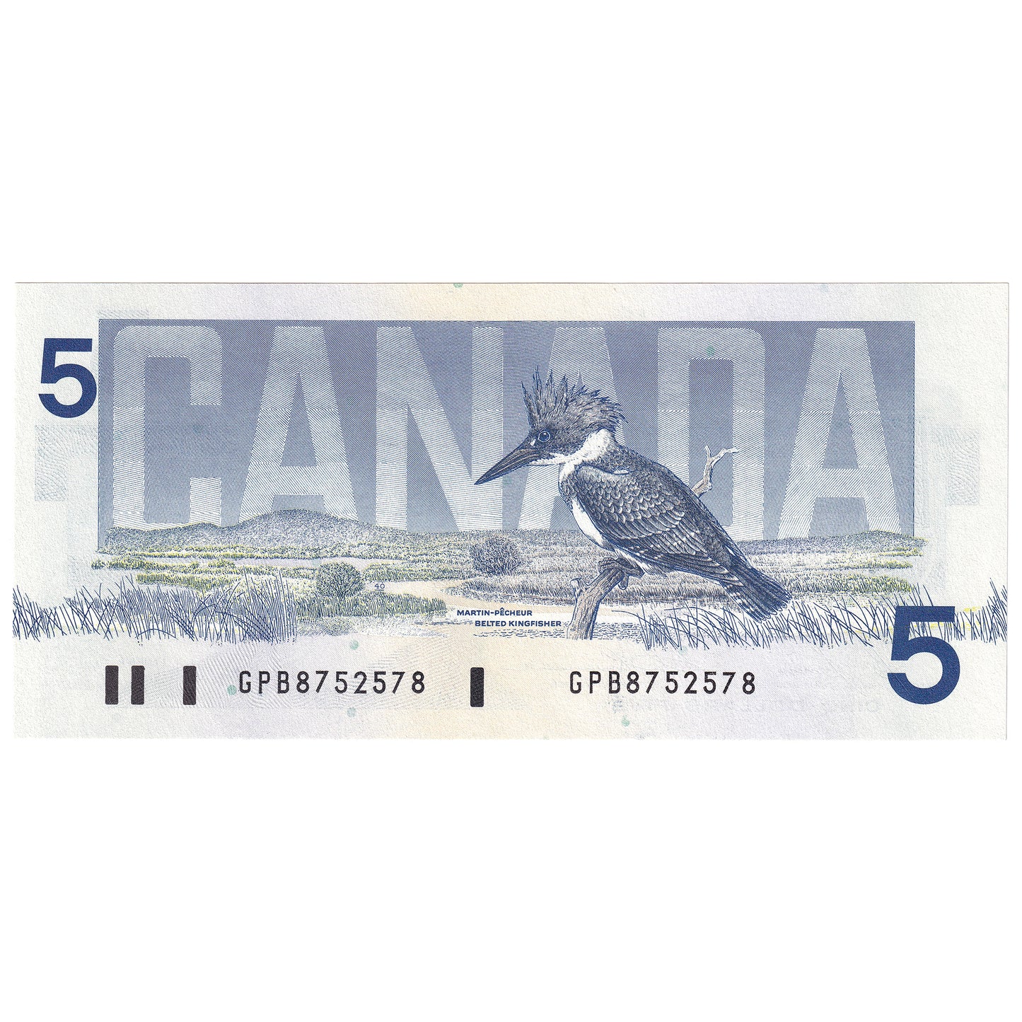 BC-56c-N1-iii 1986 Canada $5 Bonin-Thiessen, 4 Digit RADAR GPB8752578, Choice Uncirculated (CUNC63)