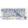 BC-56d-N1-iii 1986 Canada $5 Knight-Thiessen, 4 Digit RADAR ANM6579756, CUNC