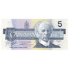 BC-56d-N1-iii 1986 Canada $5 Knight-Thiessen, 4 Digit RADAR ANJ7350537, CUNC