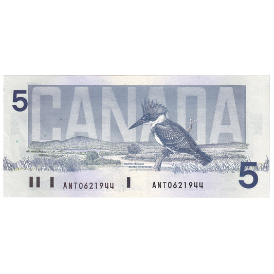 BC-56e-i 1986 Canada $5 Knight-Dodge, ANT, AU-UNC