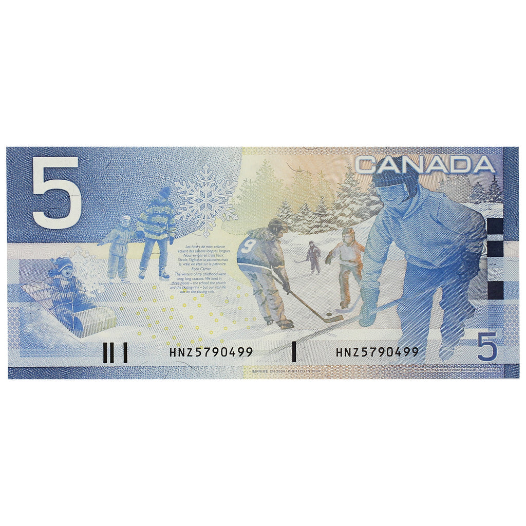 BC-62bA 2004 Canada $5 Jenkins-Dodge, HNZ (5.740-5.800), AU-UNC (AU55)