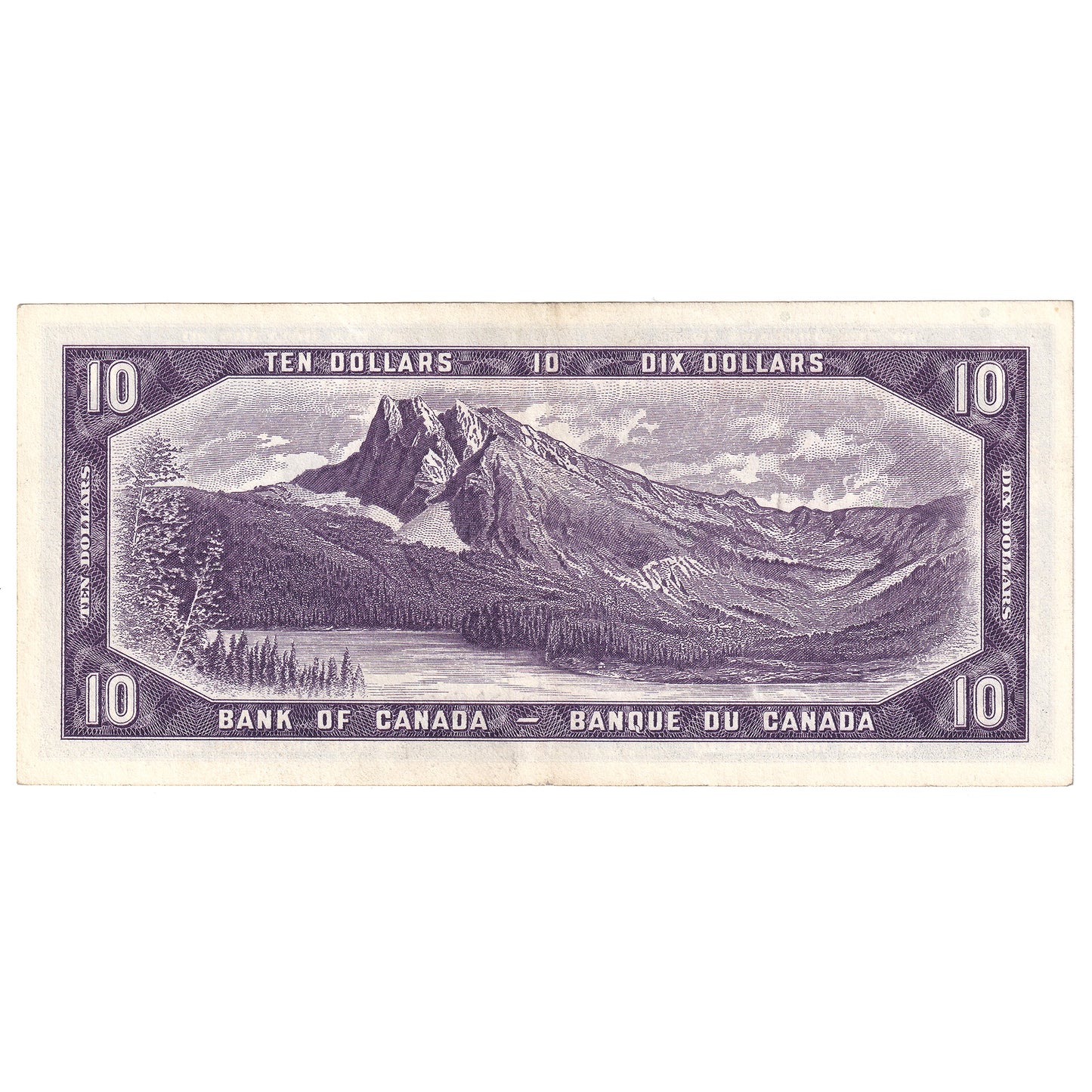 BC-40b 1954 Canada $10 Beattie-Rasminsky, E/T, Extra Fine (EF40)