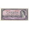 BC-40b 1954 Canada $10 Beattie-Rasminsky, Y/T, F-VF