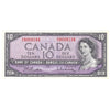 BC-40b 1954 Canada $10 Beattie-Rasminsky, O/V, Choice Uncirculated (CUNC63)