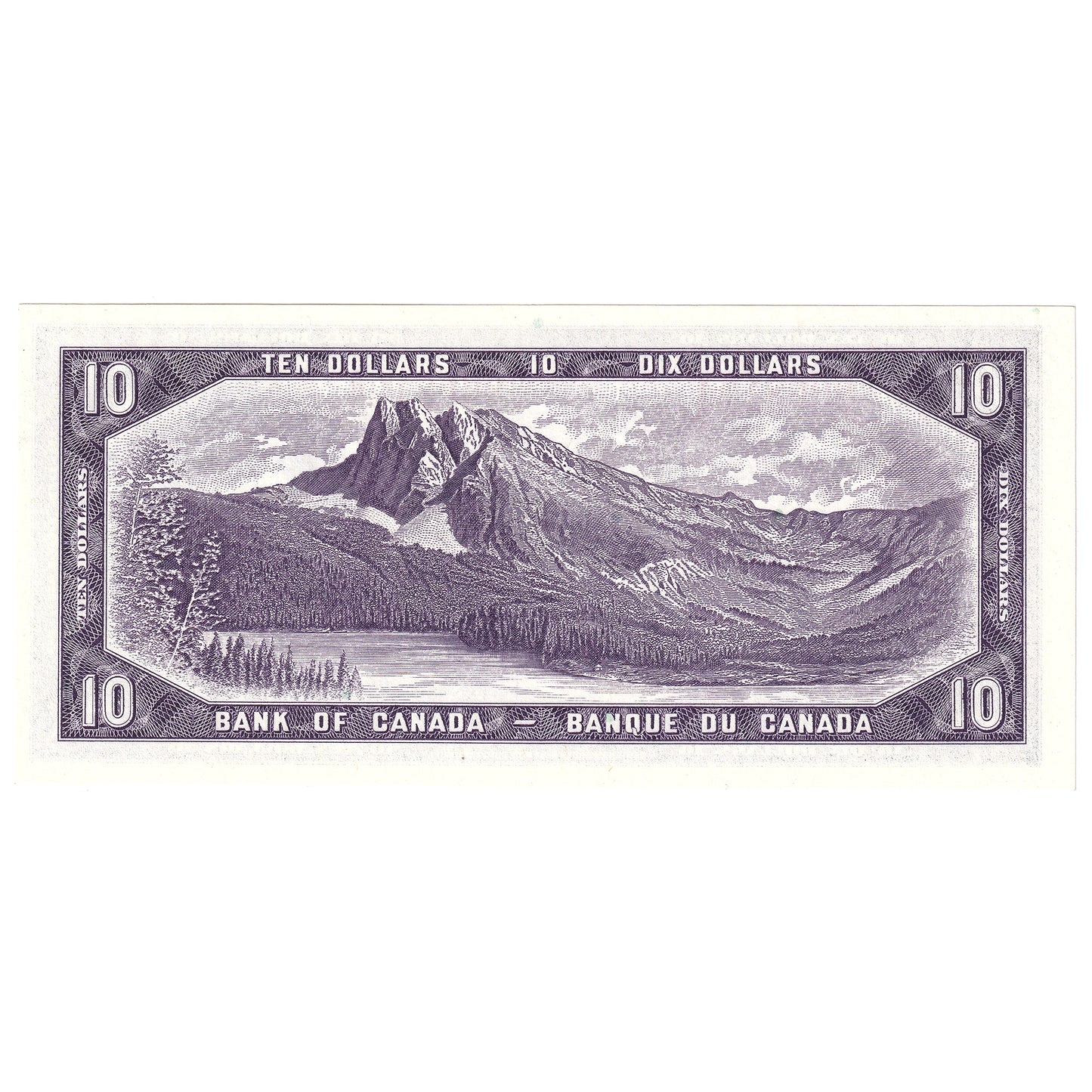 BC-40b 1954 Canada $10 Beattie-Rasminsky, O/V, Choice Uncirculated (CUNC63)