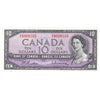 BC-40b 1954 Canada $10 Beattie-Rasminsky, O/V, Uncirculated (MS60)