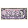 BC-40b 1954 Canada $10 Beattie-Rasminsky, O/V, EF-AU (EF45)