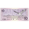 BC-57a-N1-iii 1989 Canada $10 Thiessen-Crow, 4 Digit RADAR AEZ5471745, Choice Uncirculated (CUNC63)