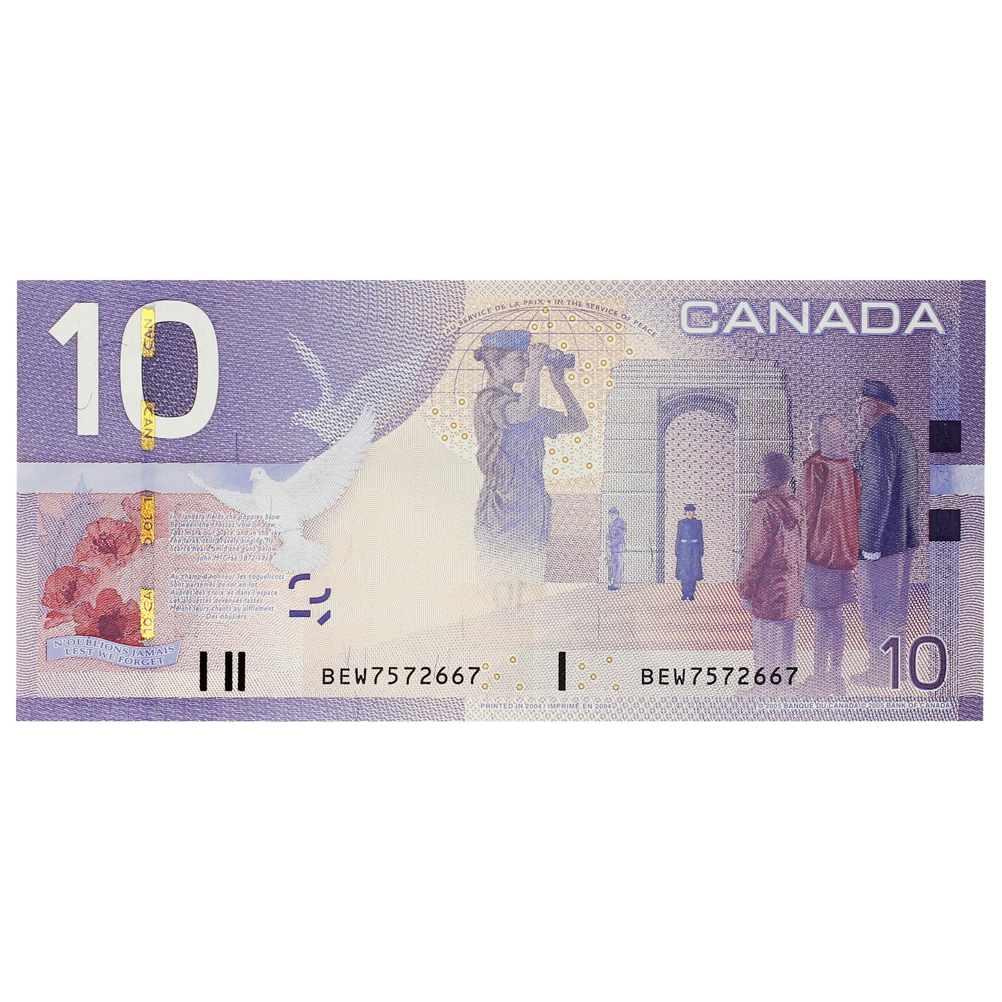 BC-68a 2004 Canada $10 Jenkins-Dodge, BEW, UNC