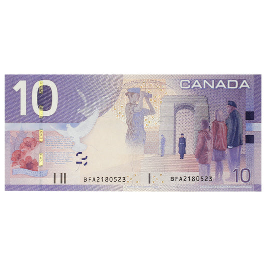 BC-68b 2008 Canada $10 Jenkins-Carney, BFA, UNC