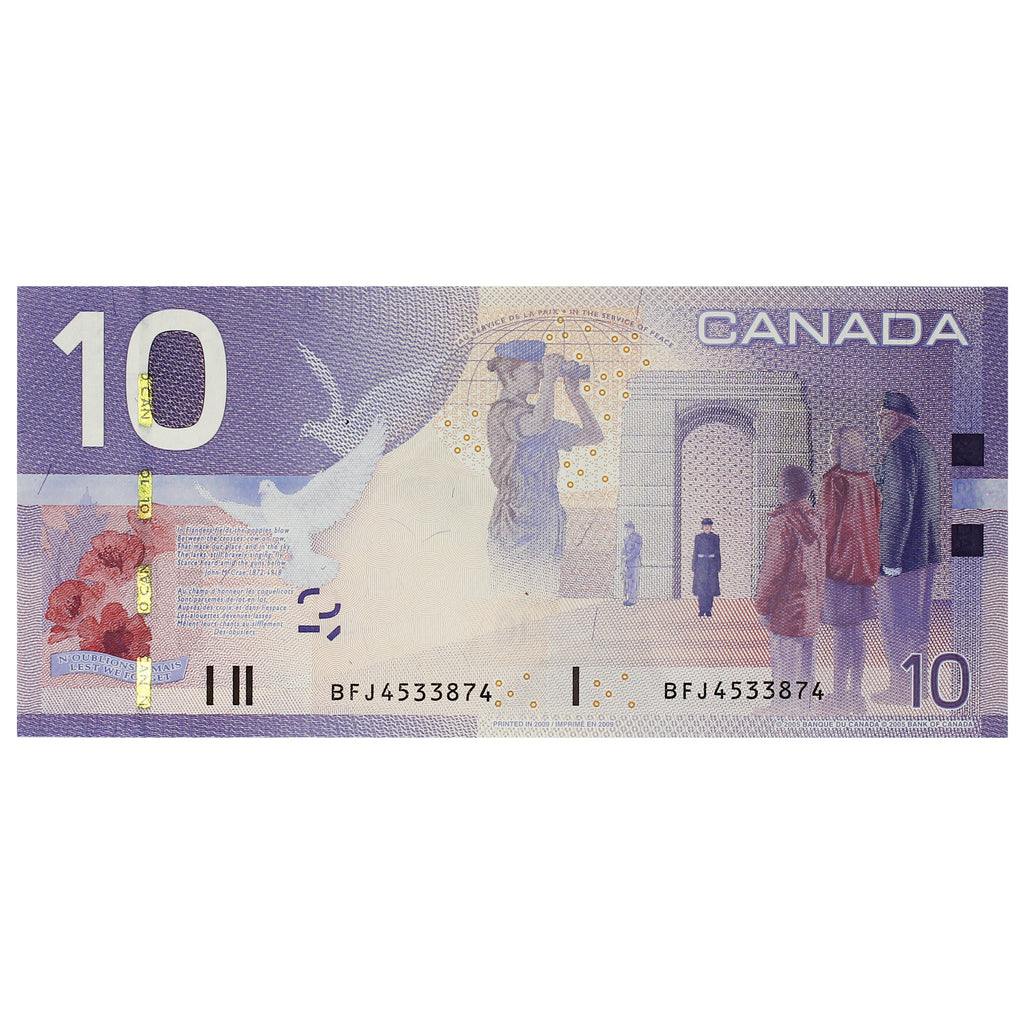 BC-68b 2009 Canada $10 Jenkins-Carney, BFJ, Uncirculated (MS60)