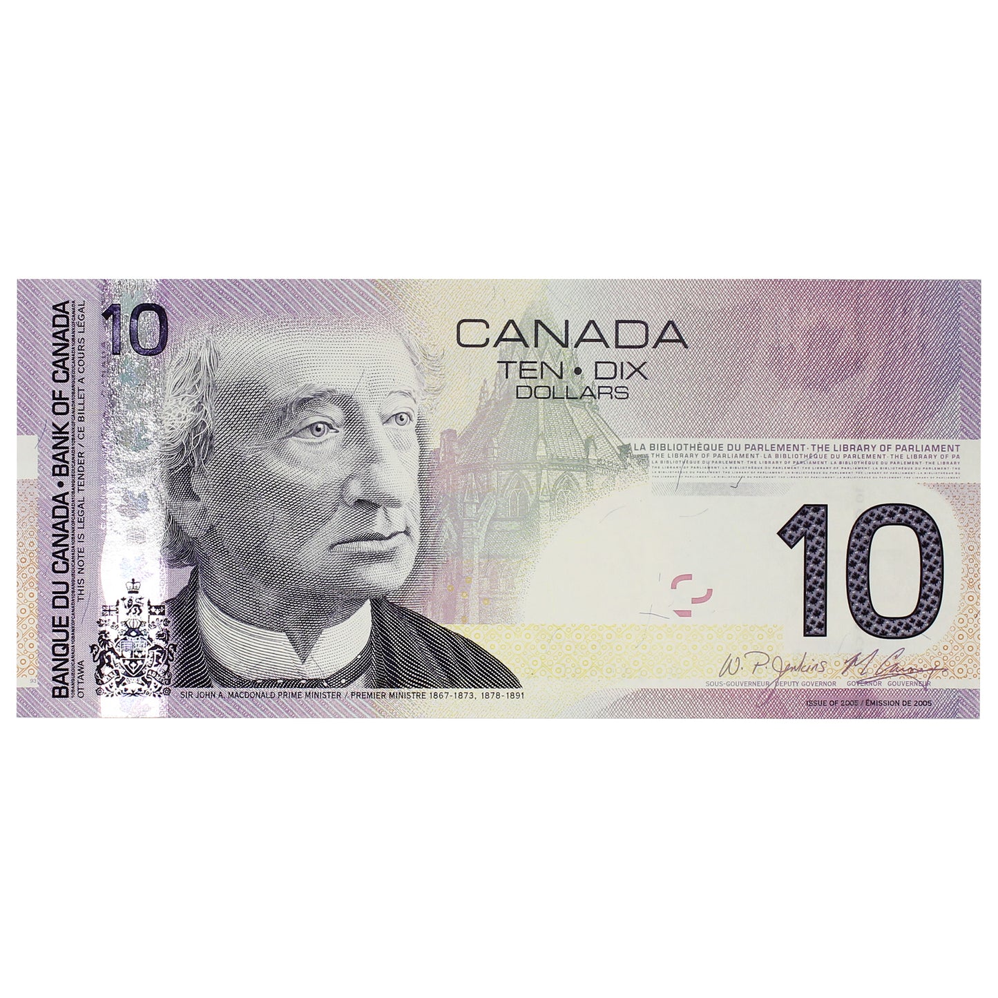 BC-68b 2009 Canada $10 Jenkins-Carney, BFJ, Uncirculated (MS60)