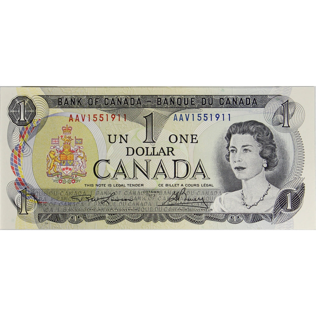 BC-46a-i 1973 Canada $1 Lawson-Bouey, AAV, Choice Uncirculated (CUNC63)