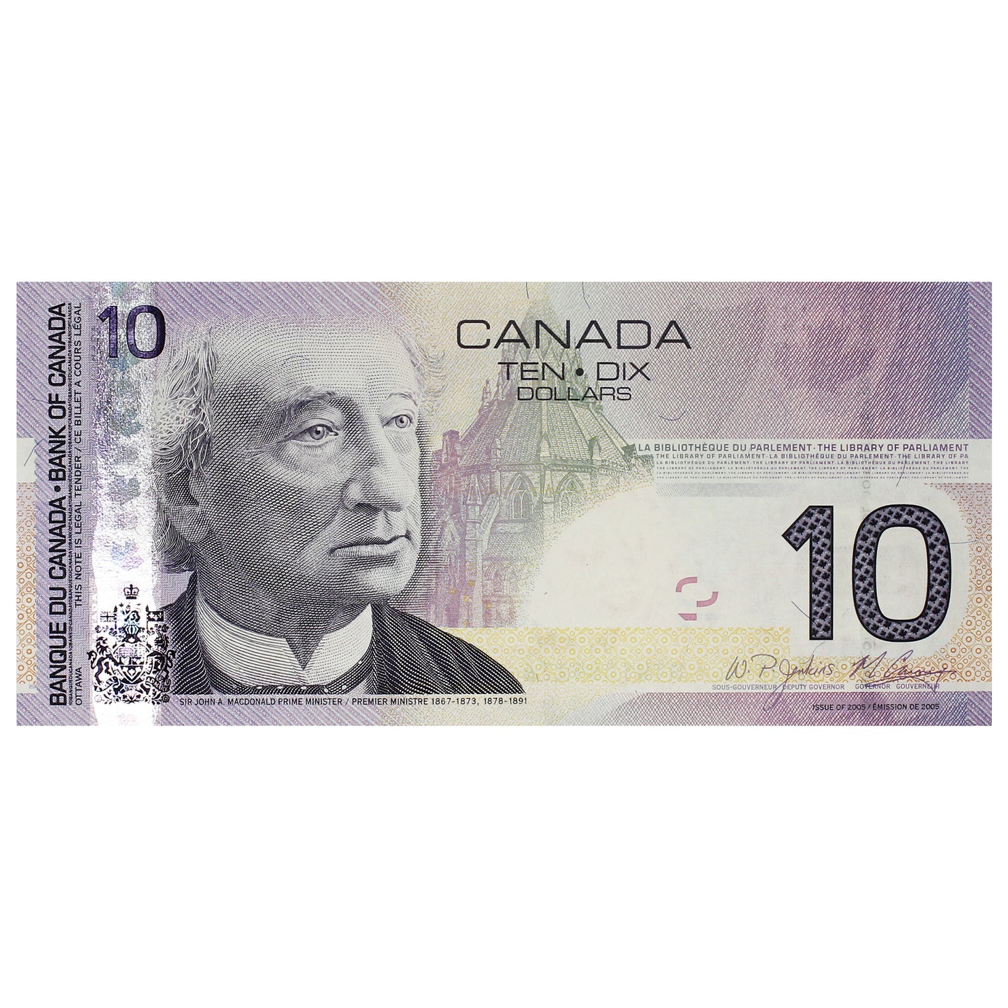 BC-68bA 2008 Canada $10 Jenkins-Carney, BTW (1.440-1.600), Uncirculated (MS60)