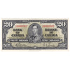 BC-25b 1937 Canada $20 Gordon-Towers, H/E, EF-AU