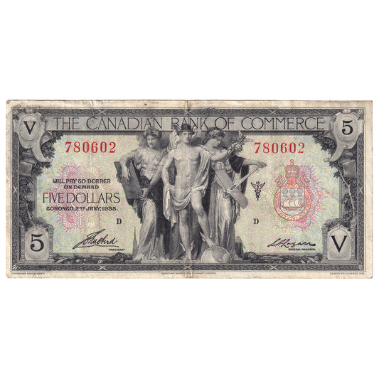 75-18-02 1935 Canadian Bank of Commerce $5 Aird-Logan, EF