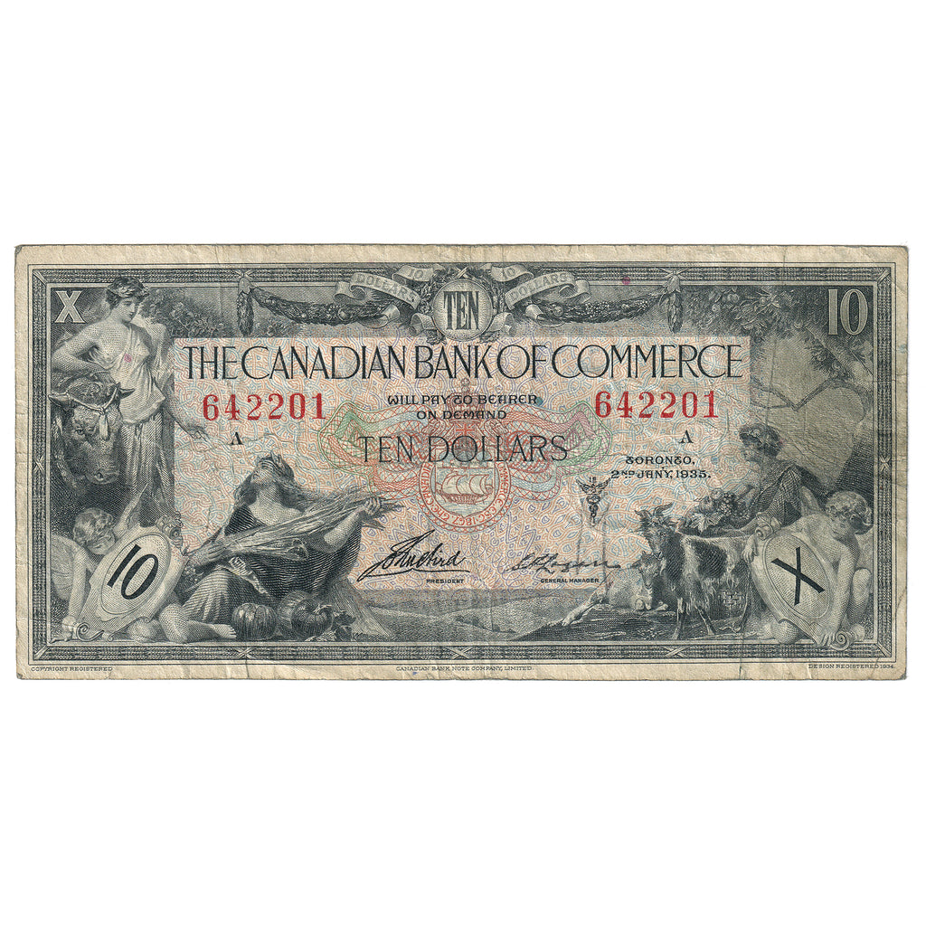 75-18-06 1935 Canadian Bank of Commerce $10 Aird-Logan, F-VF