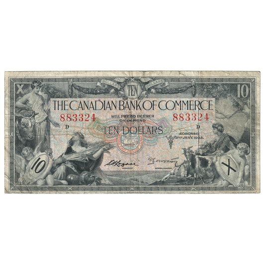 75-18-08a 1935 Canadian Bank of Commerce $10 Logan-Arscott, Type 2 Signature, F-VF